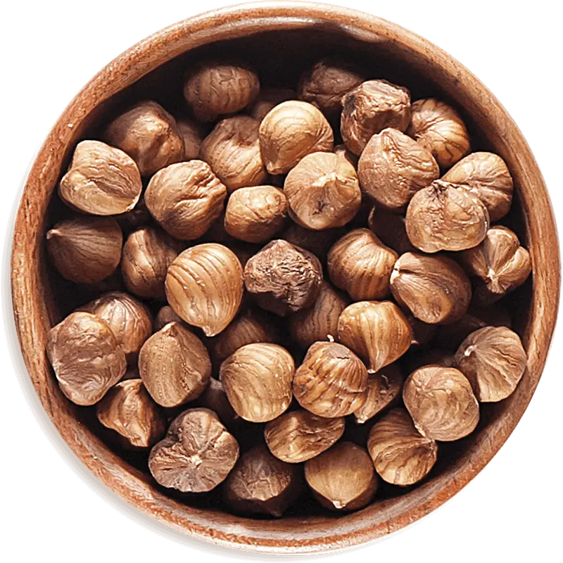 Bowl full of hazelnuts